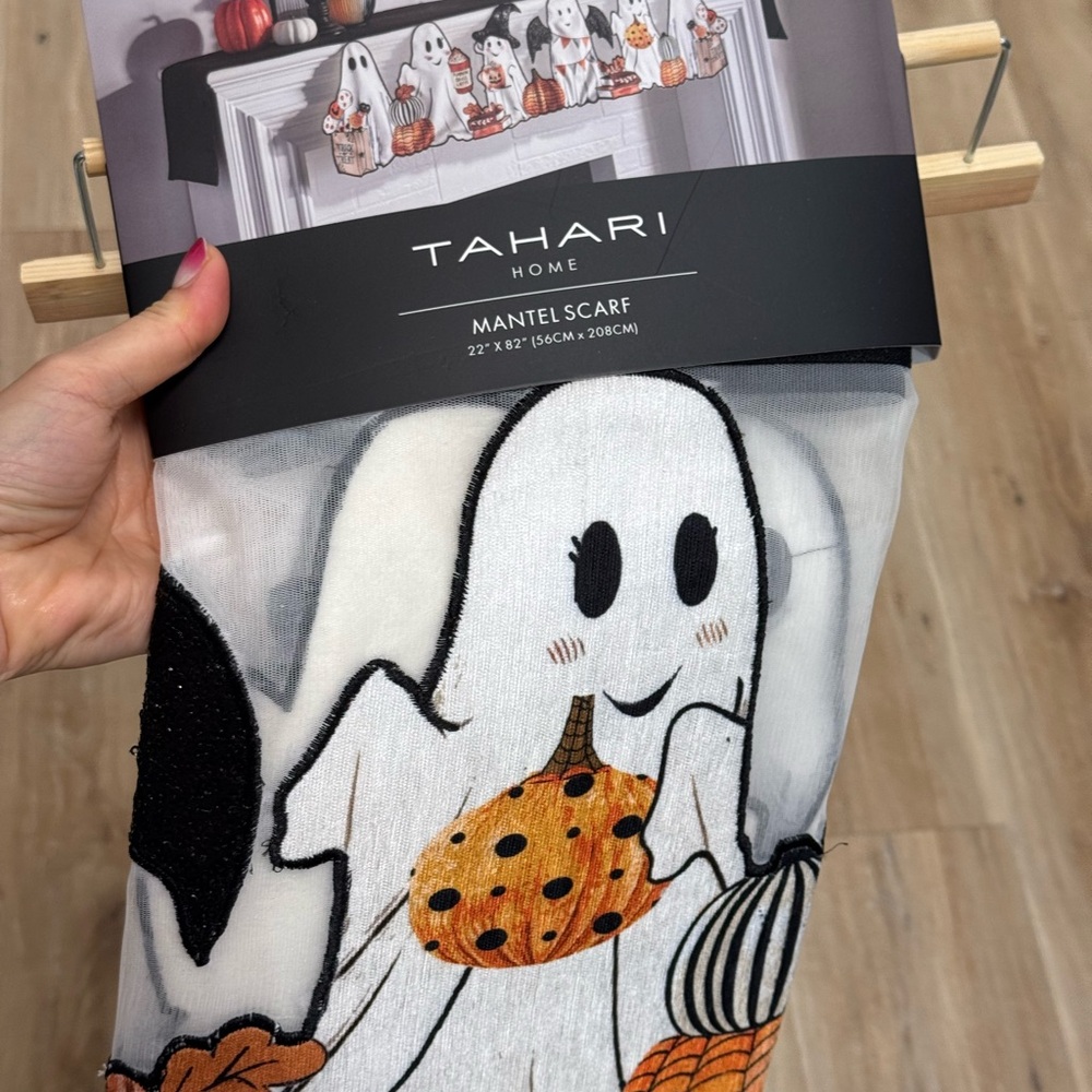 Tahari Home Halloween Ghost Mantel Scarf